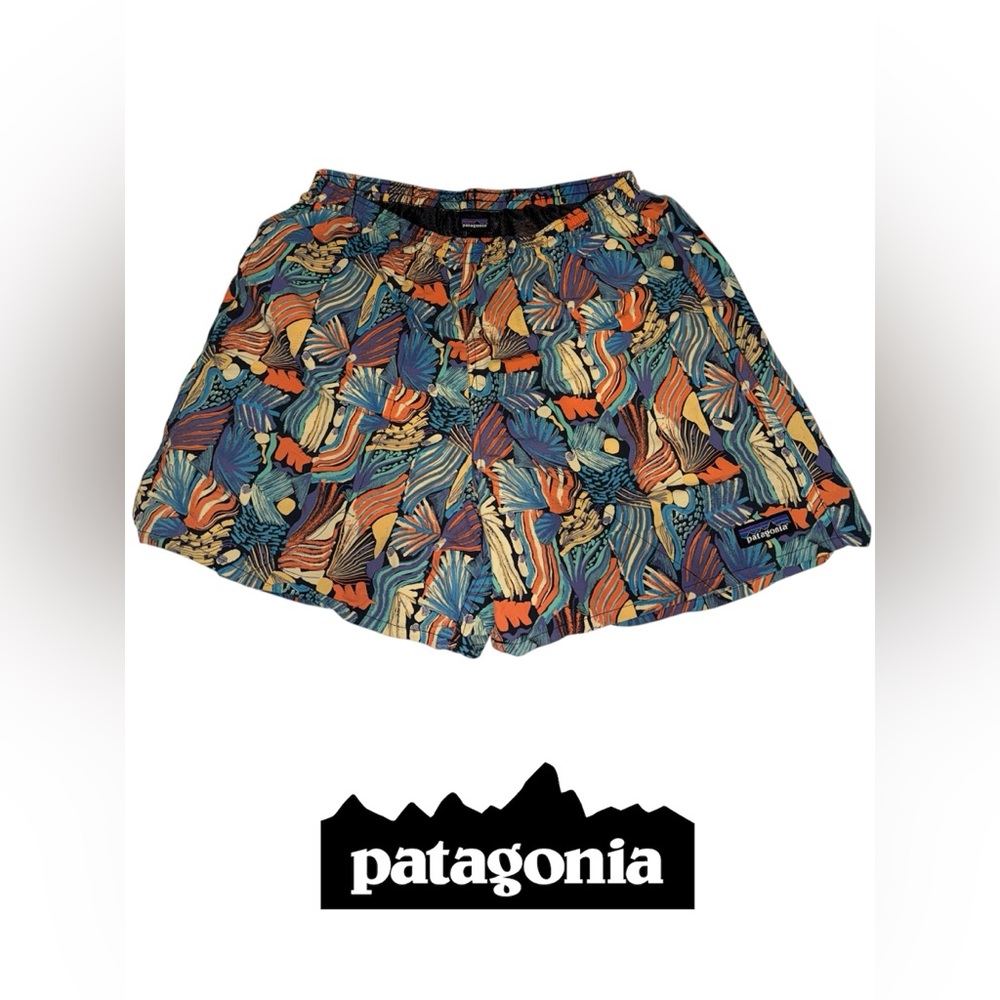Men’s- Sz Sm- Patagonia- Baggies Colorful Abstract Print Shorts- EUC